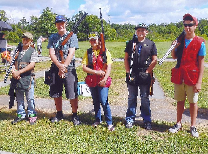From left, Evan Gill, Nick Liopold, Autumn Bergeon, Jacob Munn and Kristian Houle, members of the Kent Cloverleaf Conservation Club.