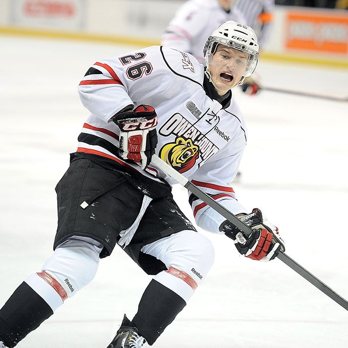 Kyle Hope of the Owen Sound Attack. (Photo by Aaron Bell/OHL Images)