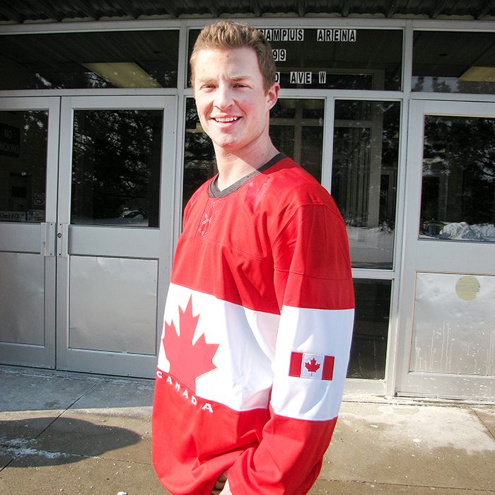 Chatham native Derek Whitson is aiming to win a gold medal for Canada at the Paralympic Games in Sochi, Russia, next month. The 24-year old is a defenseman on the national men’s sledge hockey team. He was in Chatham for a workout at the Thames Campus Arena on Feb. 10.