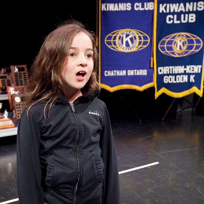 Vocalist Maria Whittal, daughter of Kiwanis Music Festival alumni Rachel Schwarz, rehearses a musical theatre solo for the 69th Grand Concert at the Kiwanis Theatre on April 22. The event showcased the best talent of this year's Chatham Kiwanis Music Festival. 