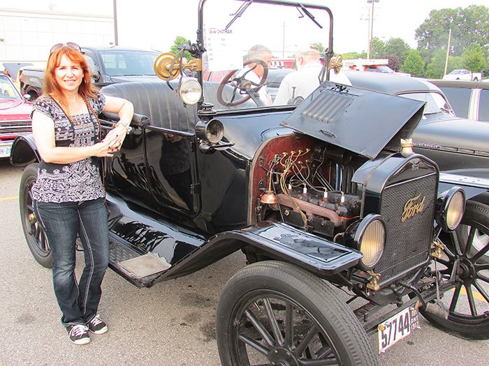 A made-in-Canada 1917 Ford Model T was one of the highlights of Cruisin’ Night at the A & W Restaurant in Chatham Thursday night. Owned by Charon Robert and Grant Meredith of Chatham, the couple recently purchased the car from a family member and have had fun driving around the neighbourhood.