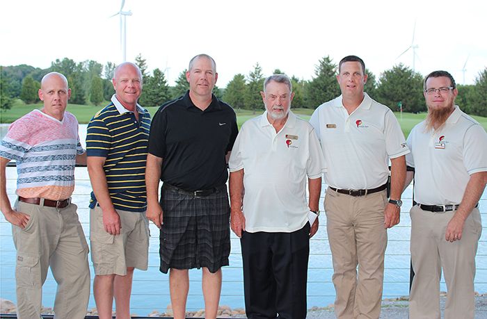 C&L Seed Production Inc. is sprouting from the fertile soils of Chatham-Kent. The new seed corn company intends to break ground on a new facility in September and be ready to accept seed corn in time for the fall 2015 harvest. From left, Dale Stewart, Craig Stewart, Chris Stewart, Lyle Giffin, Lee Giffin and Chris White are part of the C&L team.