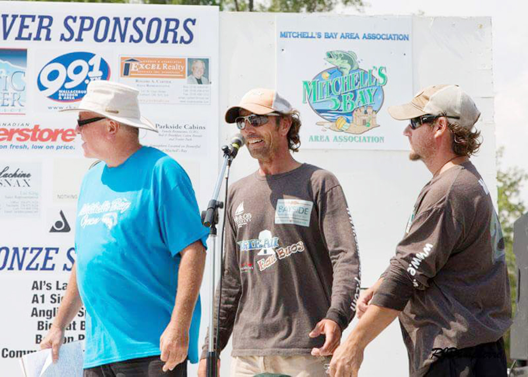 Rick Damphouse and Todd McBride winners of the 2015 Mitchell's Bay Bass tournament.