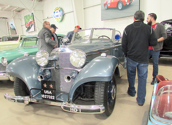 Hermann Goering’s 1941 Mercedes-Benz 540K special roadster drew many a curious onlooker Saturday at RM Classic Car’s Cars & Coffee event.