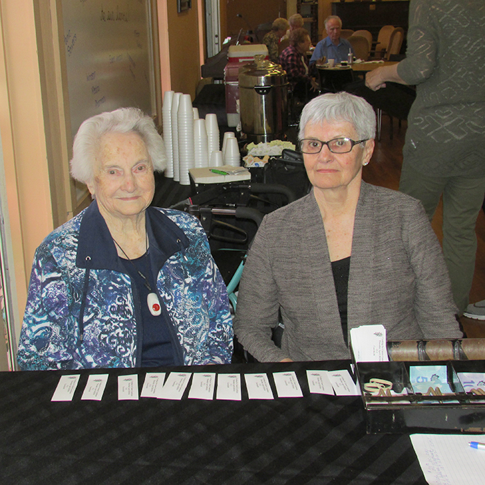 For the past 26 years, Vi Jack has been a volunteer at the Chatham Retirement Resort’s Cooking for Cancer fundraiser. For the last 15 or so, her daughter Edna Stirling has joined her. The pair helped process the hundreds of people who attended the event.