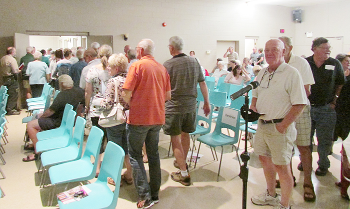 Members of the Sydenham District Hospital Corporation came out by the hundreds to vote for board members last week. Although there were seven nominees for the five positions, the current board was returned en masse.