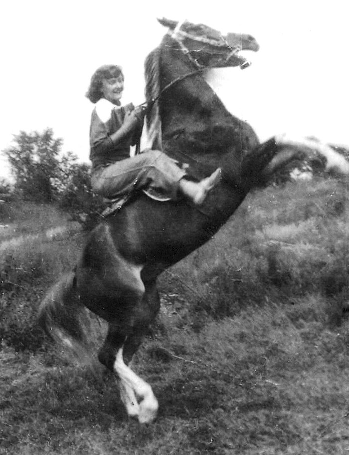 Beth Wilson age 14, on her horse Firecracker.