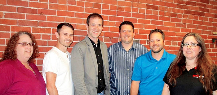 The Wallaceburg Fireworks Committee members include (left to right) Karen Verstappen, Jay Smith, Eric VanDamme, Kevin Roocroft, Tom Cogghe and Kristyna Roocroft.  Missing from photo is Travis Hooper.