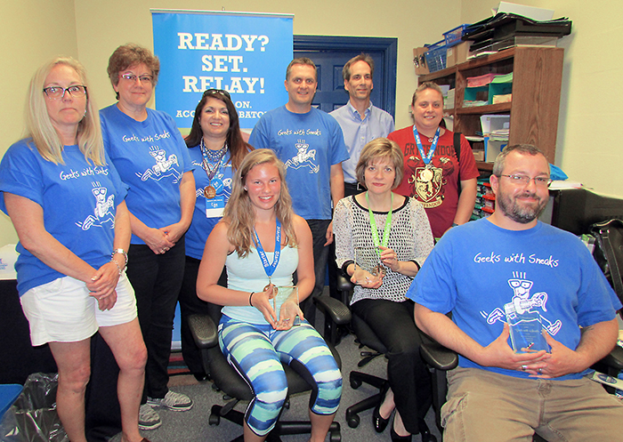 The Canadian Cancer Society handed out top fundraising awards for its recent Relay for Life event. Teams Geeks With Sneaks, Frenchies Frying Cancer, Sawdust and The Guardian Angels earned accolades.