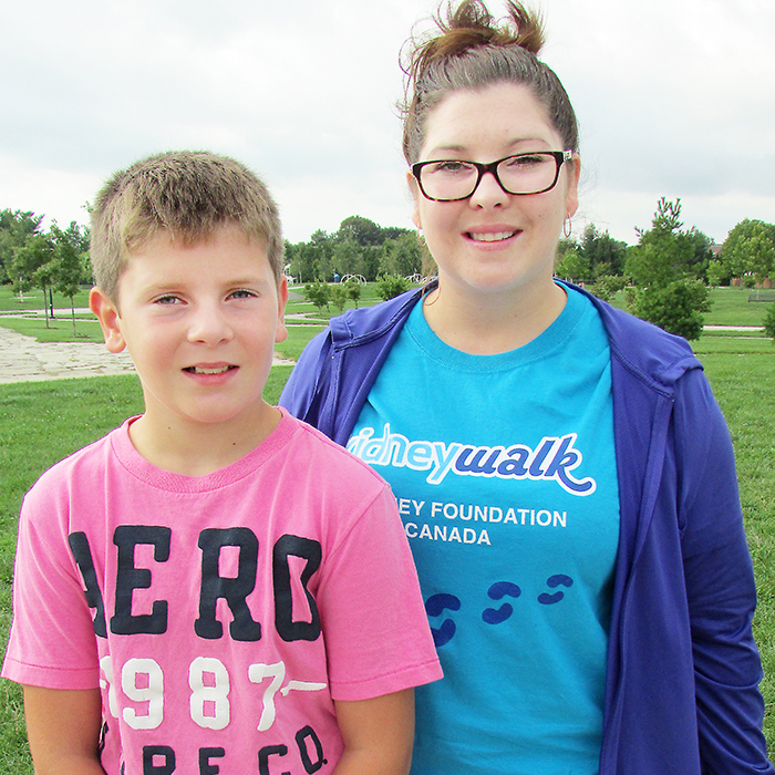 Tara Tasker and her son, Logen took part in the Kidney Walk at Kingston Park on Saturday. The rain held off for the 50 people who took part in the walk.