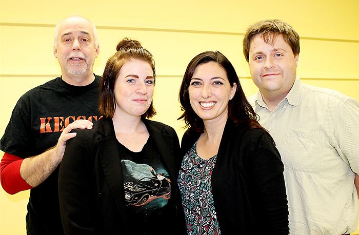 Theatre Kent’s production of the award-winning play Proof opens on Feb. 2. The cast, from left, is made up of Keith Burnett, Tori Franks, Larissa Vogler and Neil Wood.