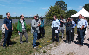 Members of the Thames River Phosphorus Reduction Collaborative recently toured parts of Chatham-Kent. The group is working to cut the amount of phosphorous that is released into regional waterways, which in turn will reduce algae blooms in Lake Erie.