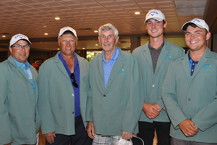 From left, Foundation of CKHA supporters, Mark Dorssers, Jack LeClair, Bill Dorssers, Brendan Seys (Wayne State University), and Owen Dorssers were named tournament champions at the Foundation of CKHA’s 12th Annual Pro/Am Golf Tournament recently.