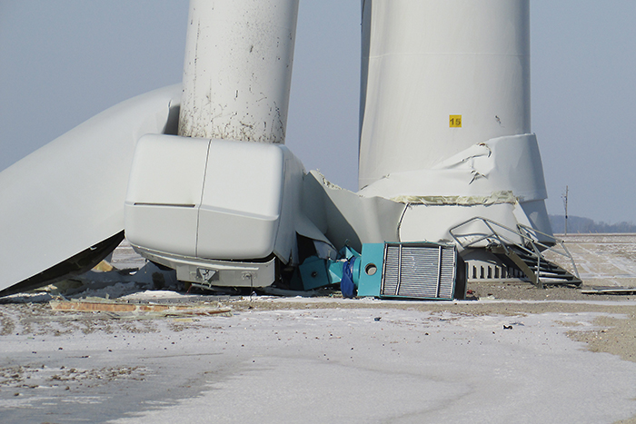 Investigation underway into toppled turbine