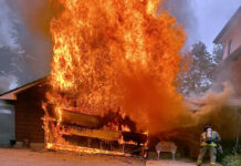 Fire destroys garage